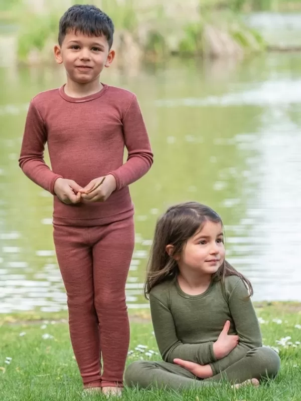 Uldundertøj Til Børn>Termoland Leggings Til Børn I økologisk Uld